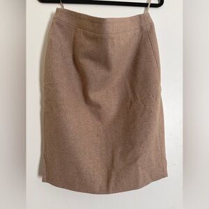 J.Crew Factory Brown Woolen Pencil Skirt size 4